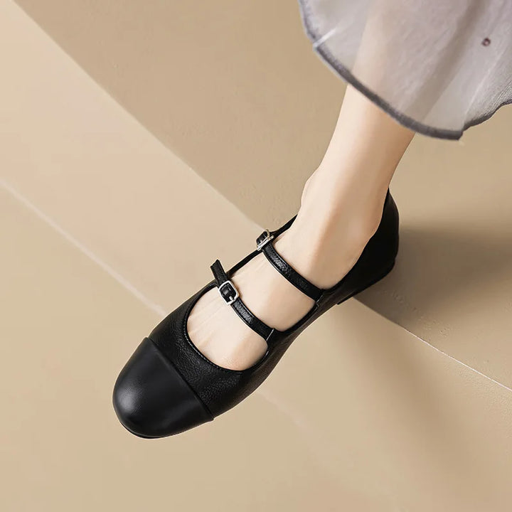 Double Buckle Flats