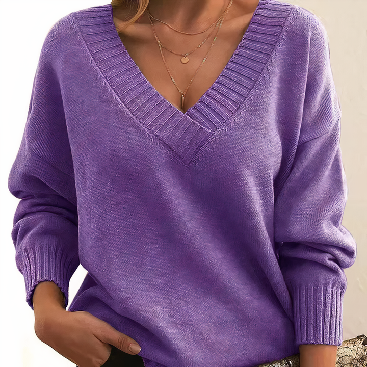 Knit V-neck Sweater