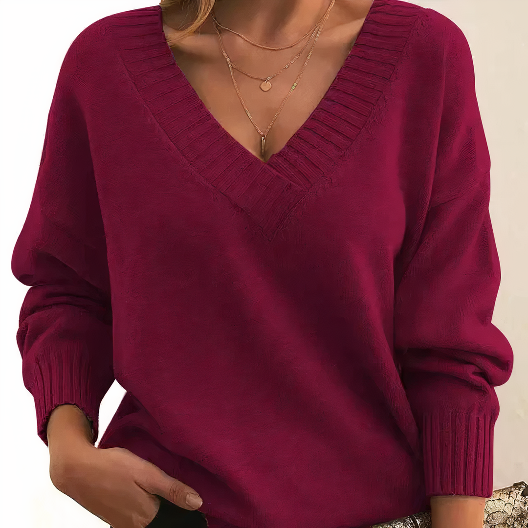 Knit V-neck Sweater