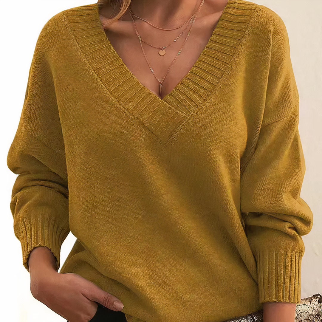 Knit V-neck Sweater