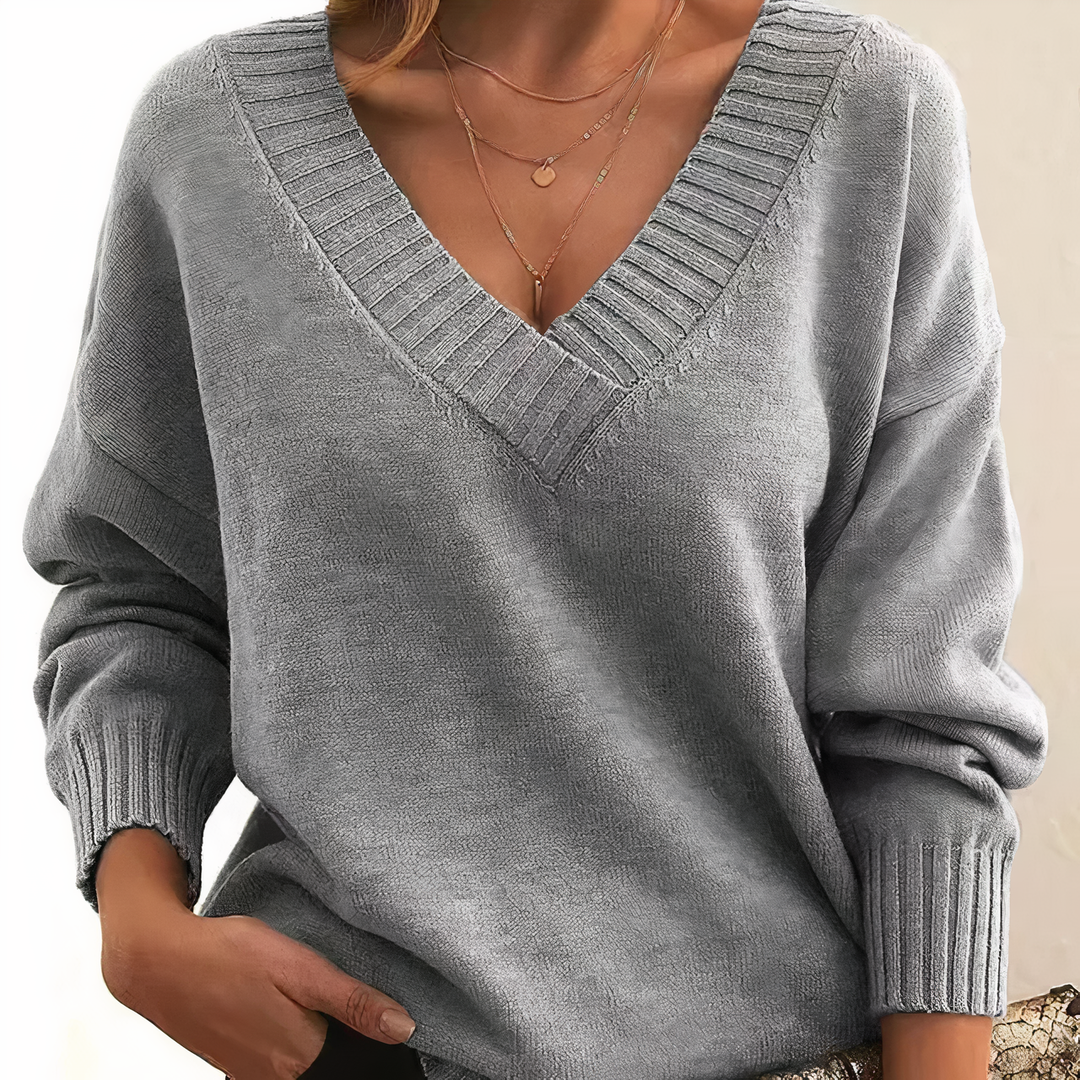 Knit V-neck Sweater
