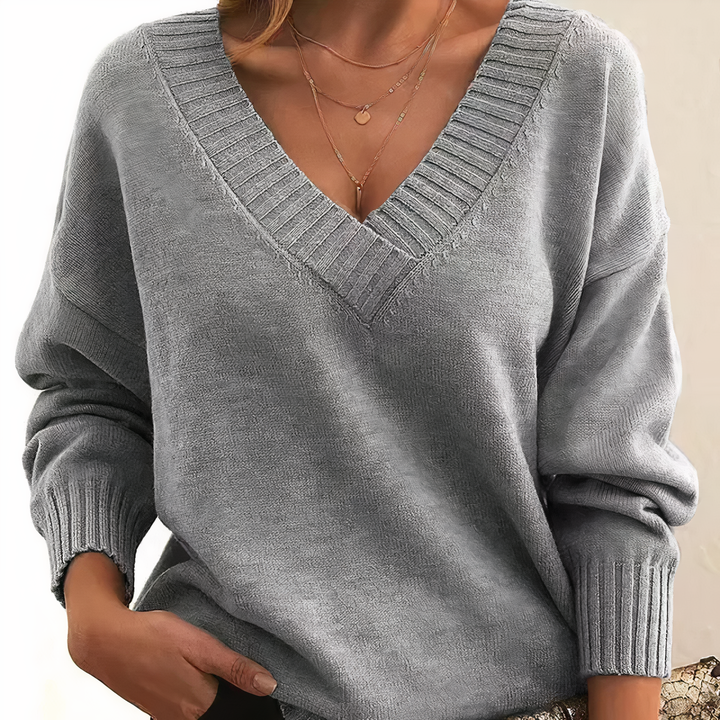Knit V-neck Sweater