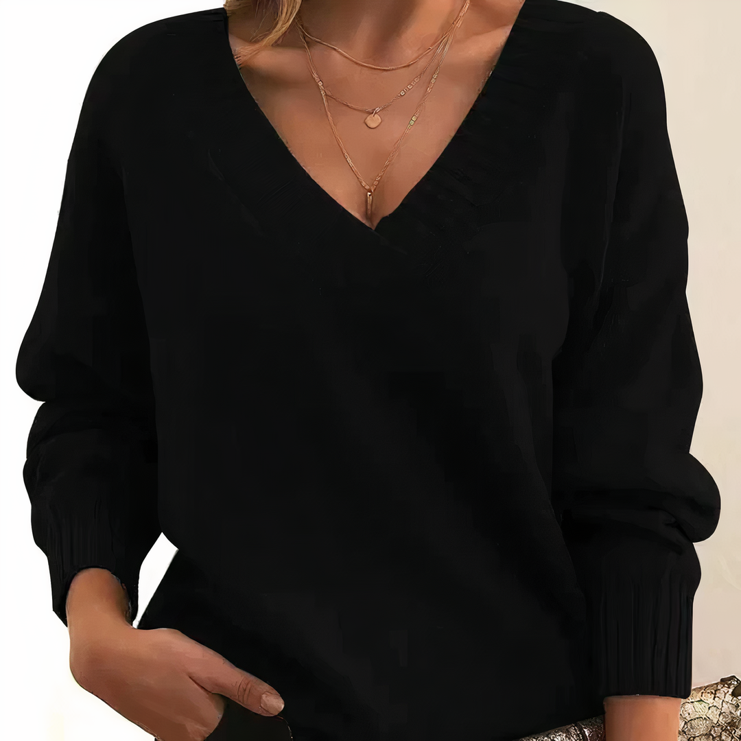 Knit V-neck Sweater