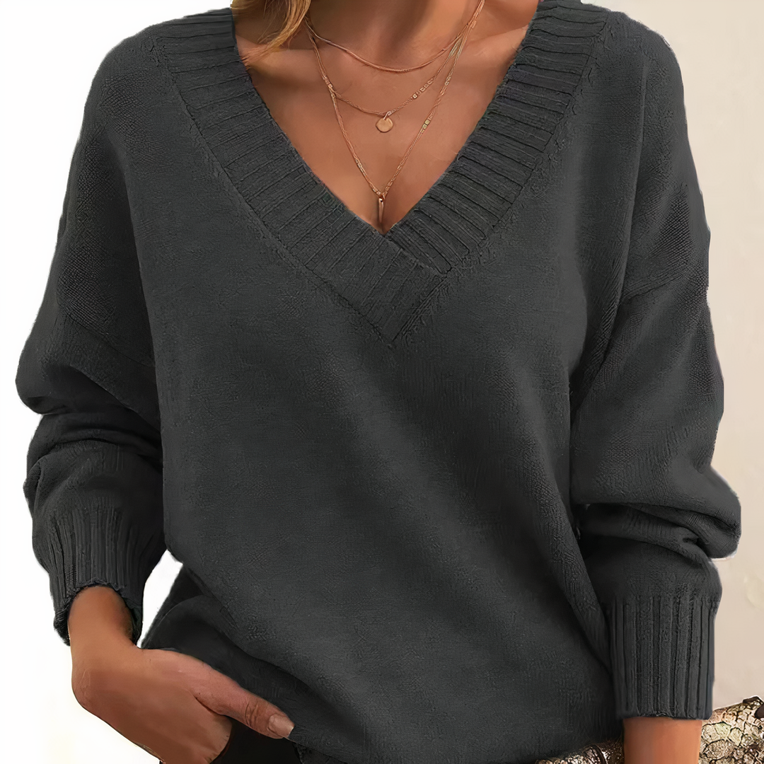 Knit V-neck Sweater