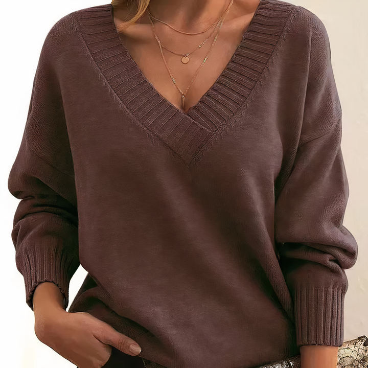 Knit V-neck Sweater