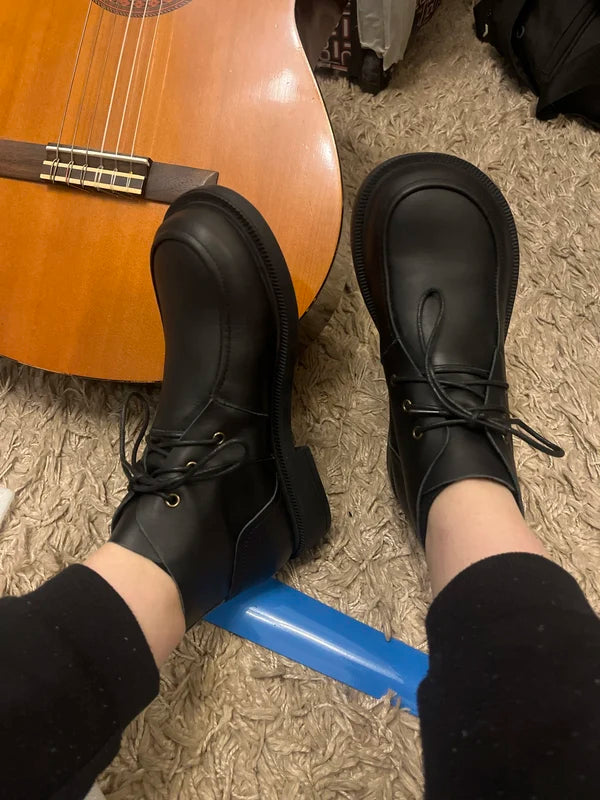 Wide Toe Lace Up Boots