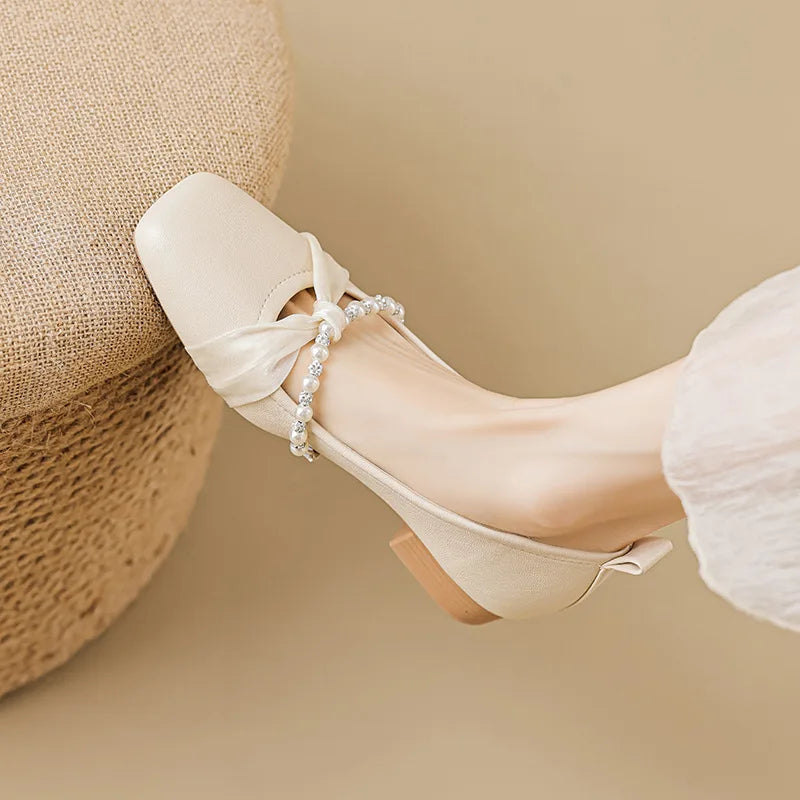 Low Heel Mary Jane Shoes