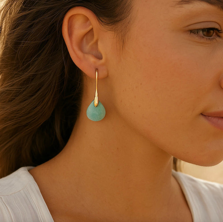 Ocean Gold Drop Earrings