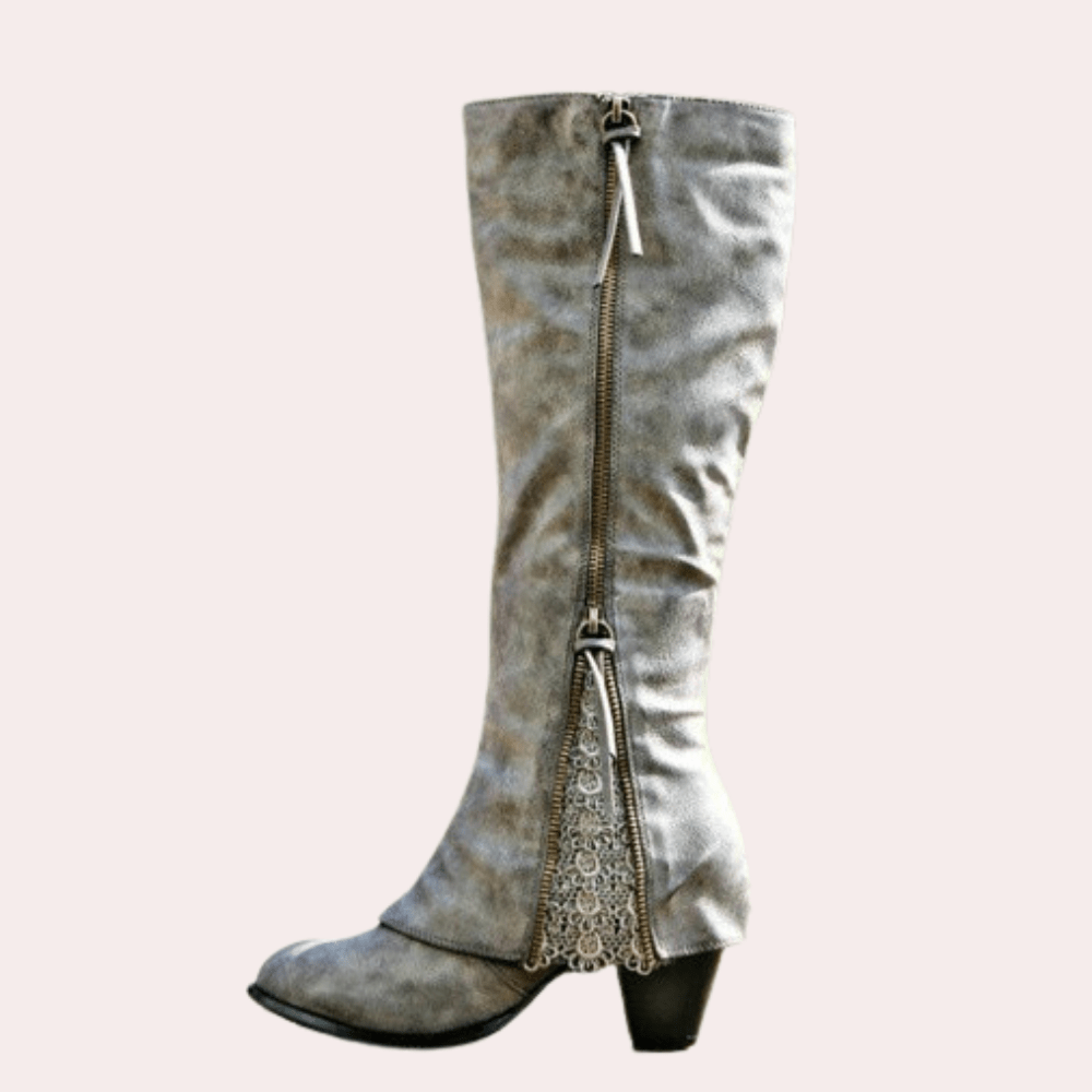 Zipped Rider Boots