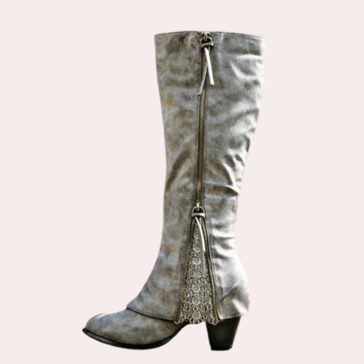 Zipped Rider Boots