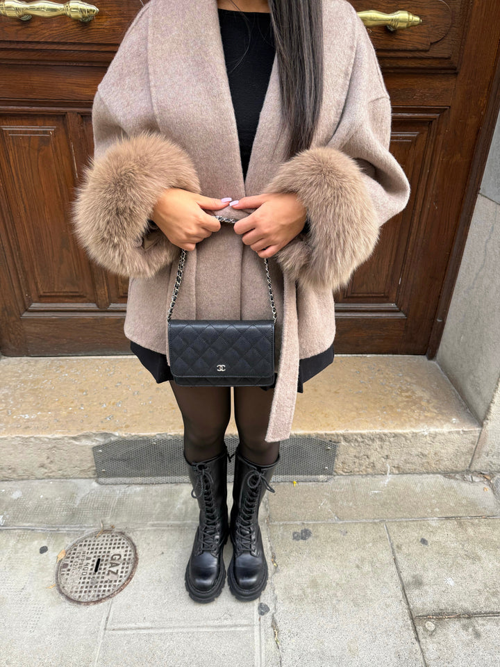 Fur Coat with Belt