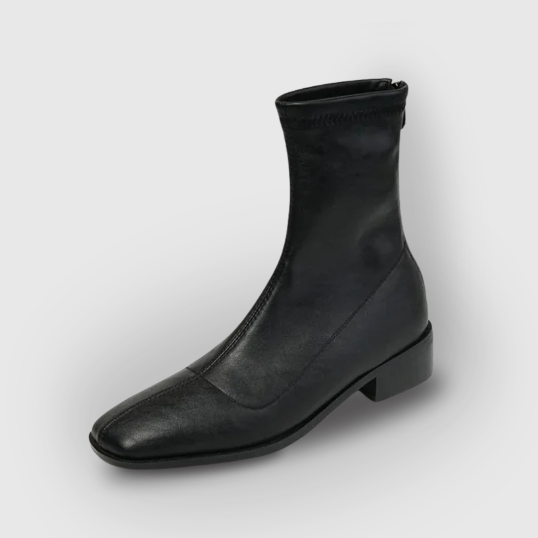 Designer Vintage Square Toe Ankle Shoes