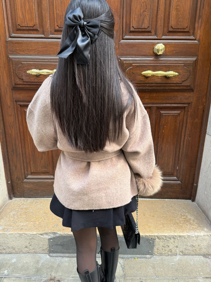 Fur Coat with Belt