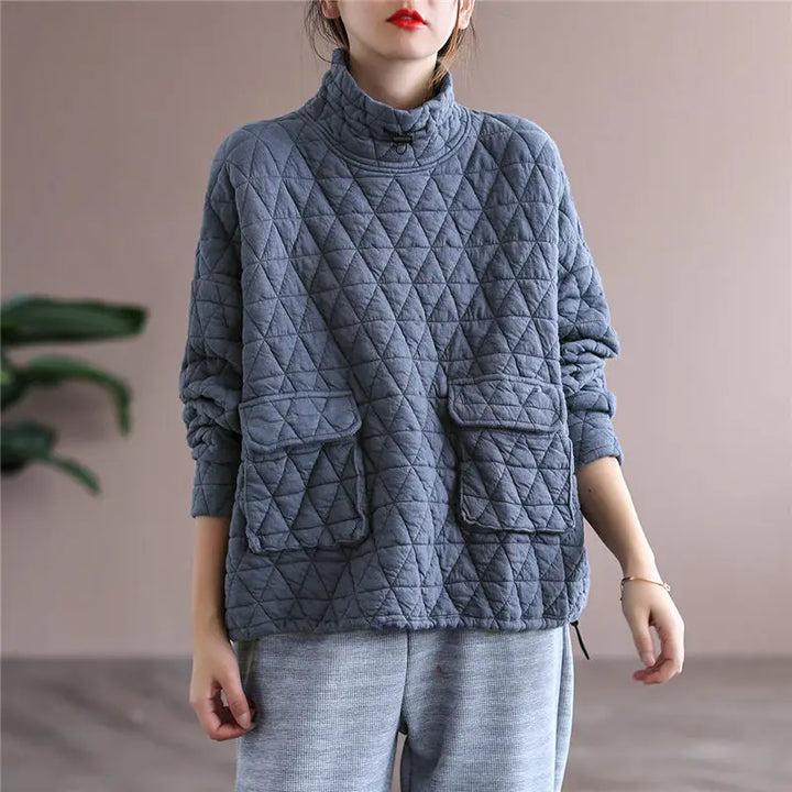 Quilted Cotton Sweater