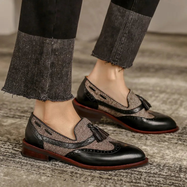 Round Toe Fringe Casual Shoes