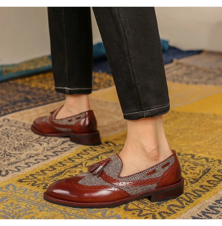 Round Toe Fringe Casual Shoes