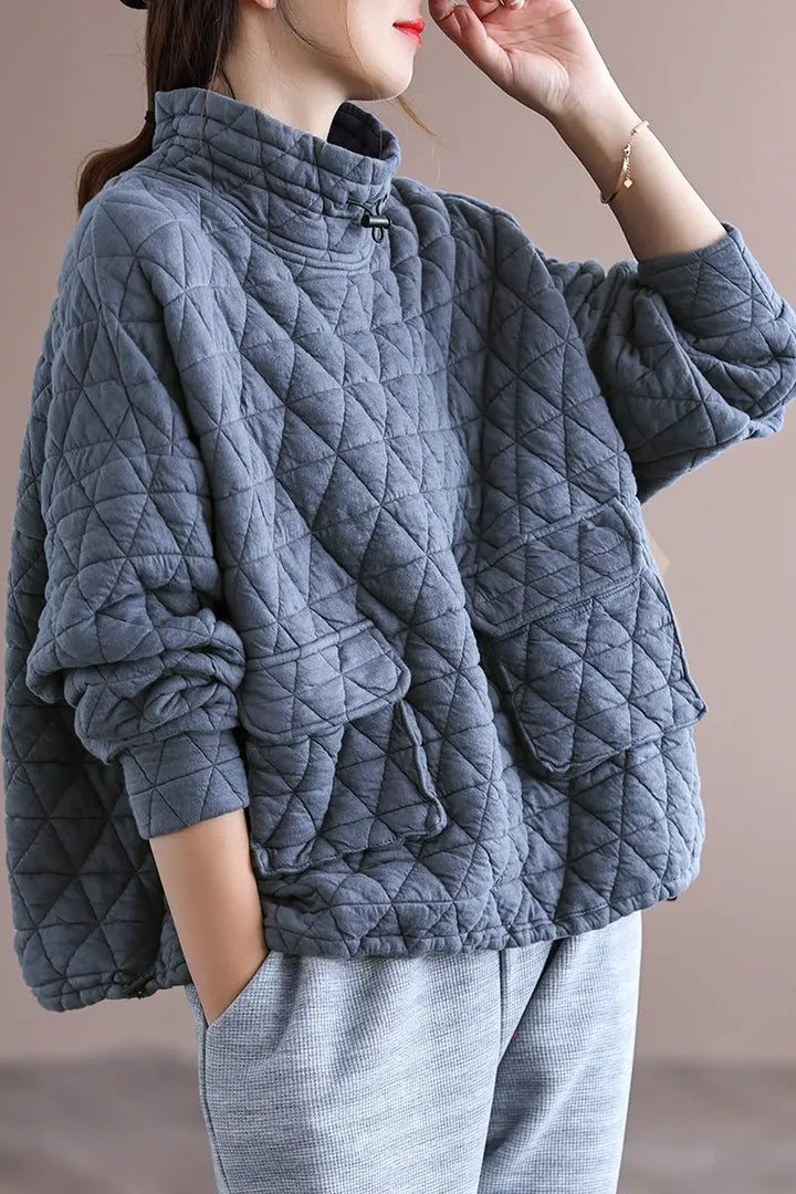 Quilted Cotton Sweater