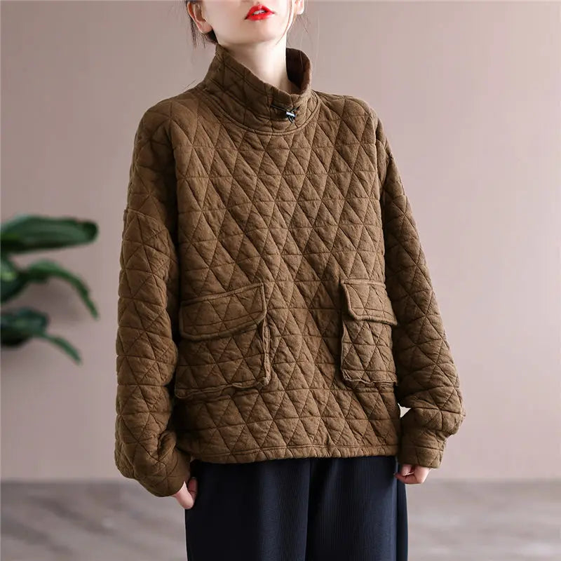 Quilted Cotton Sweater