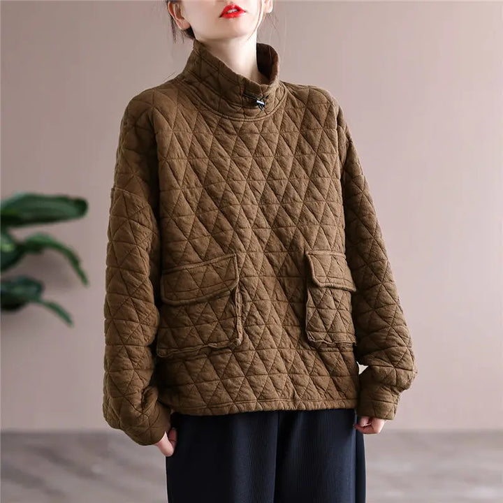 Quilted Cotton Sweater
