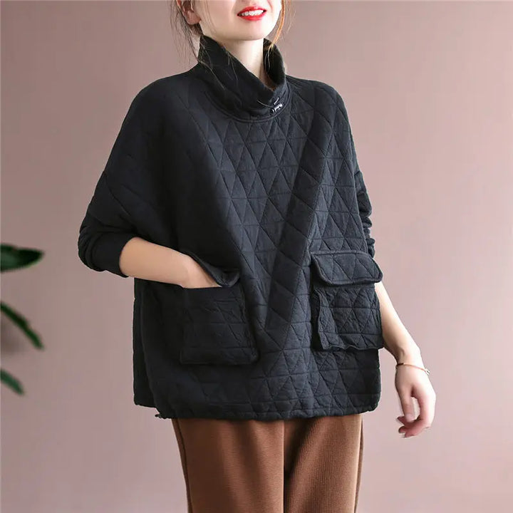 Quilted Cotton Sweater