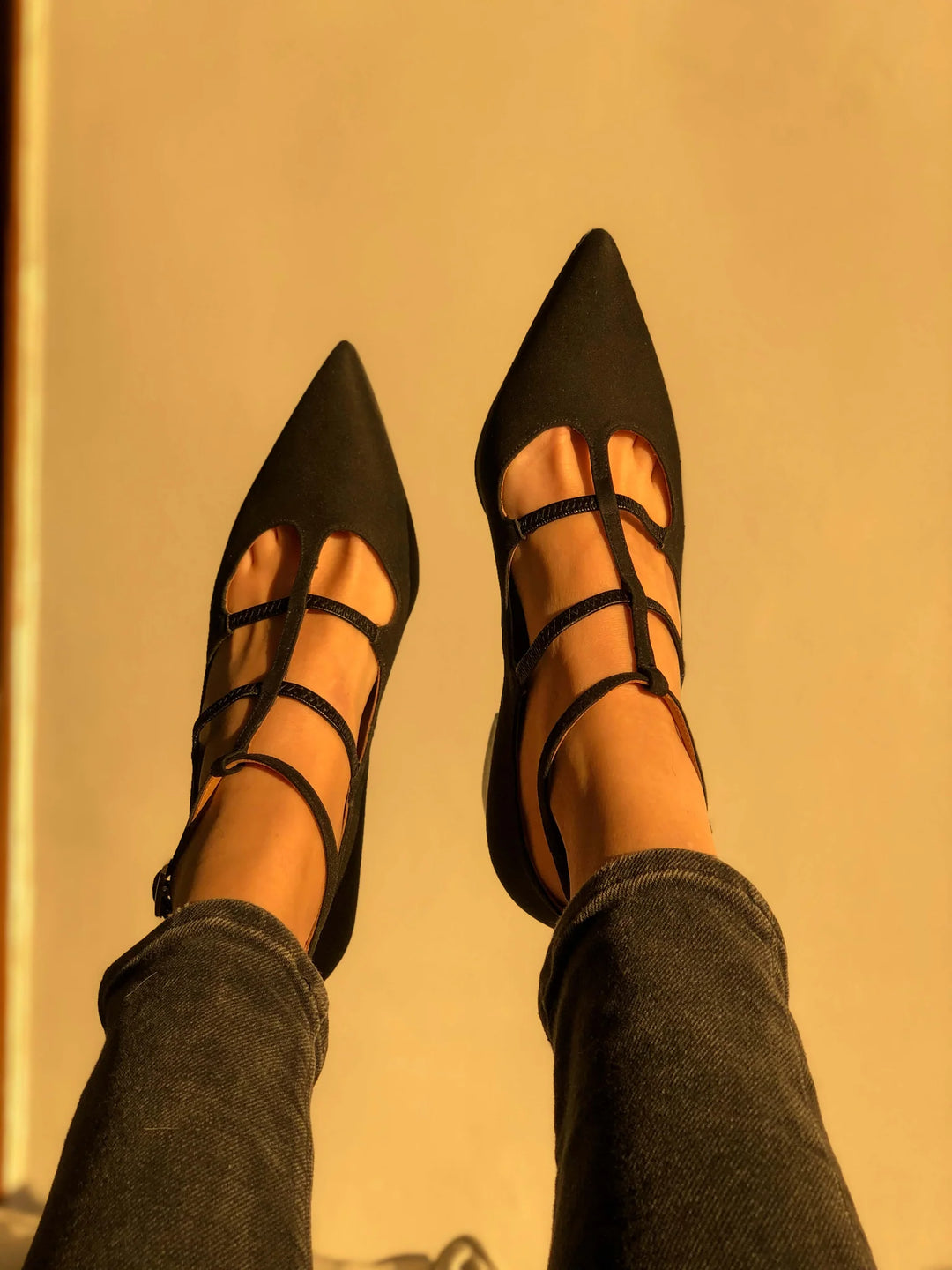 Low Heel Ankle Strap Shoes