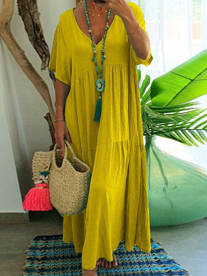 Loose V-neck Maxi Dress
