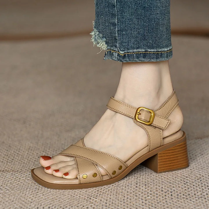 Mid heel Open toe Shoes