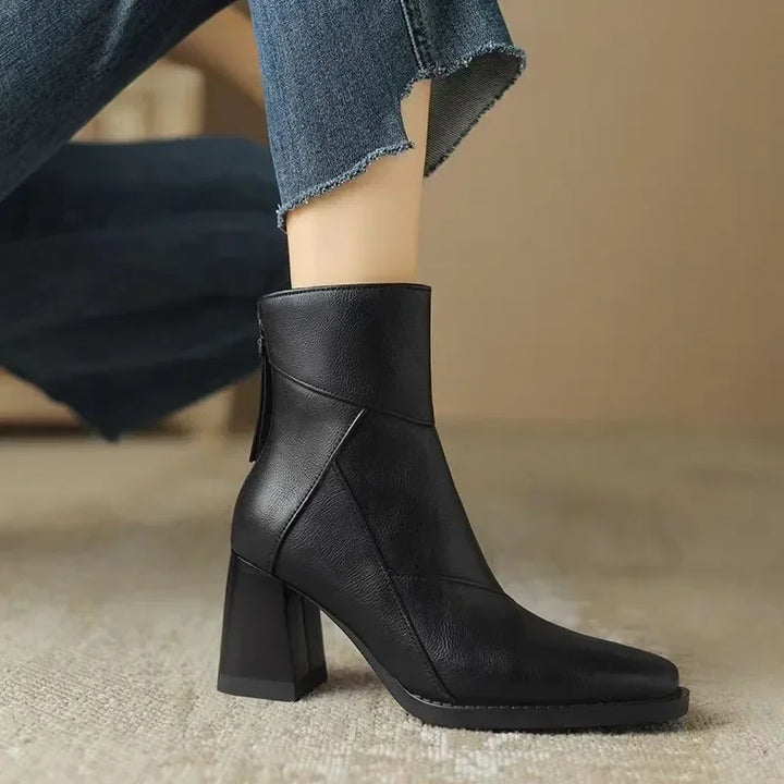 Chunky Heel Ankle Shoes