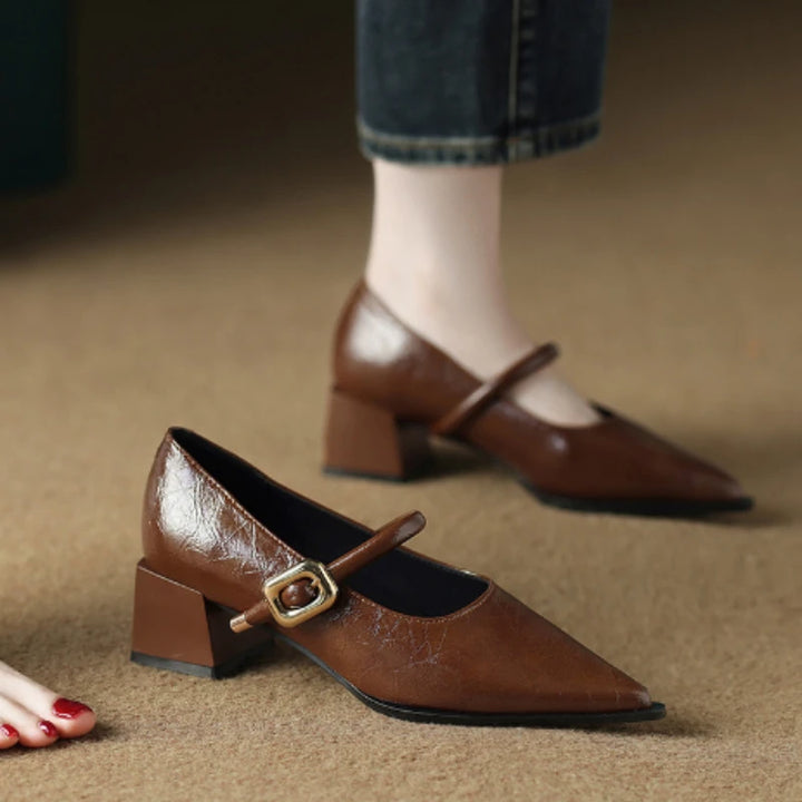 Retro Mid Heel Pumps