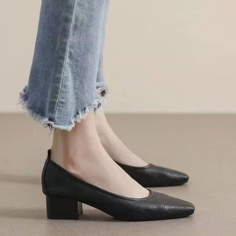 Mid Heel Casual Pumps