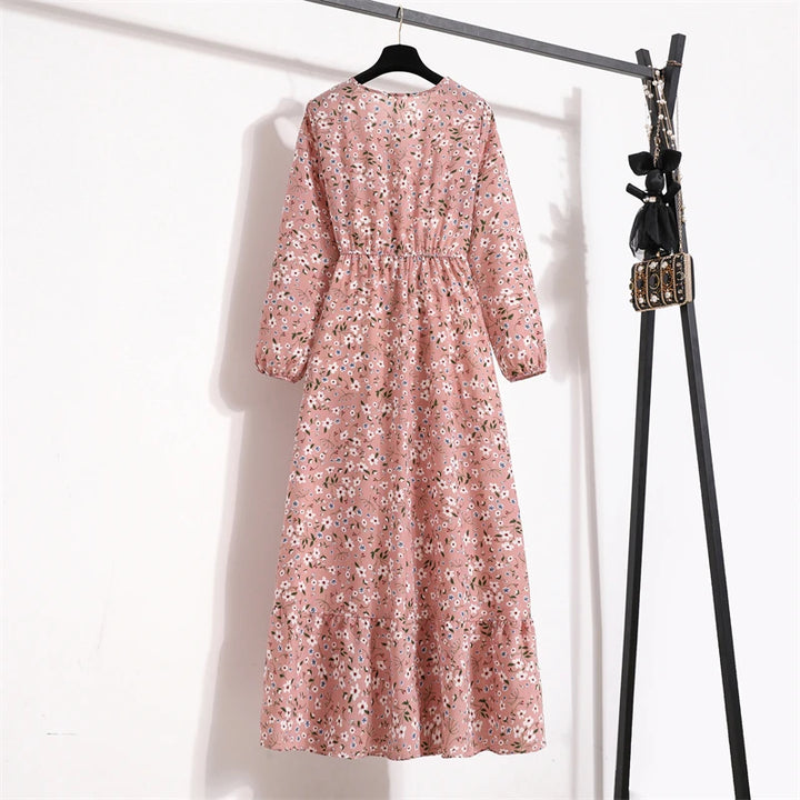 O-neck Long Sleeve Dress