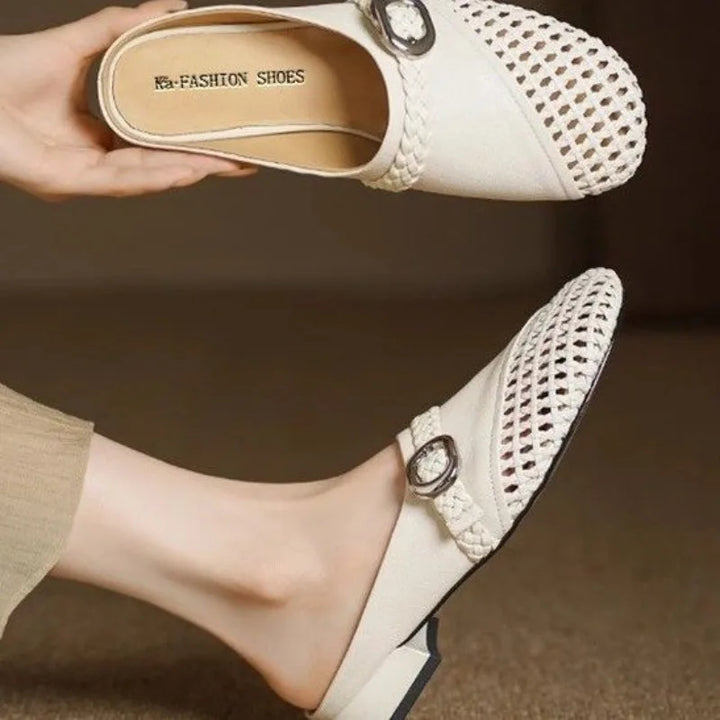 Buckle Flat Slippers