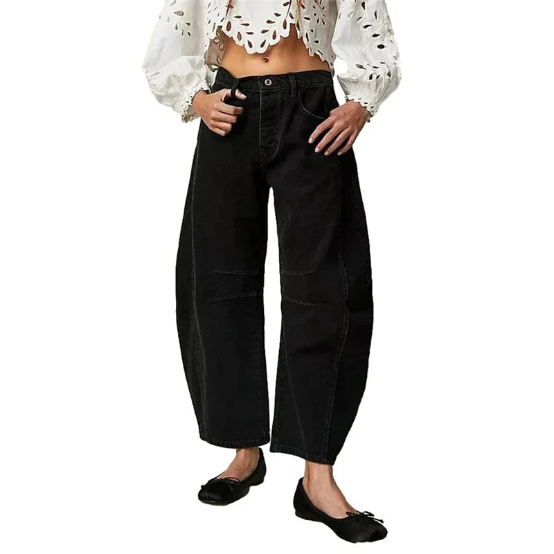 Stretch mid-rise jeans