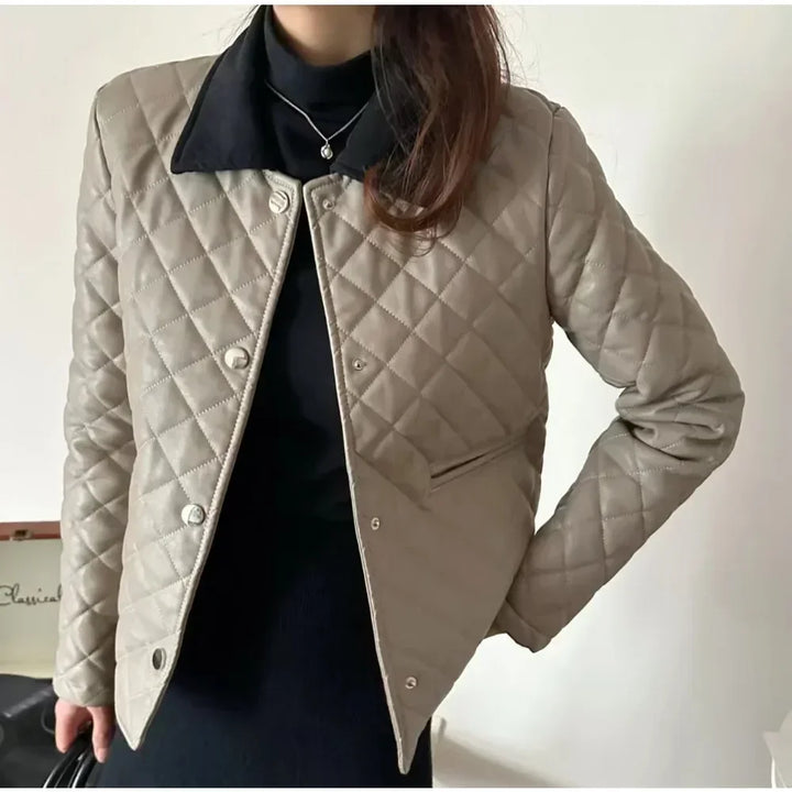Light Plaid Cropped Jacket