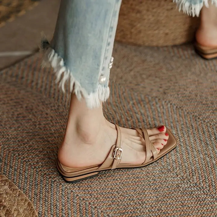 Square Head Buckle Sandals