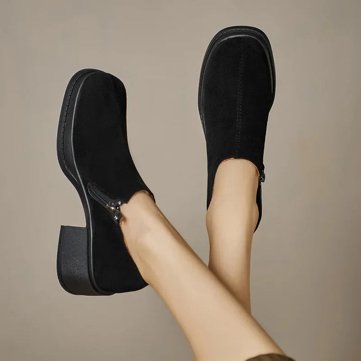 Vintage Matte Waterproof Zip Boots