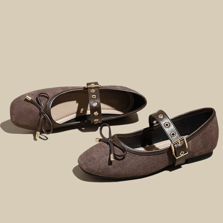 Mary Janes Women Velvet Flats