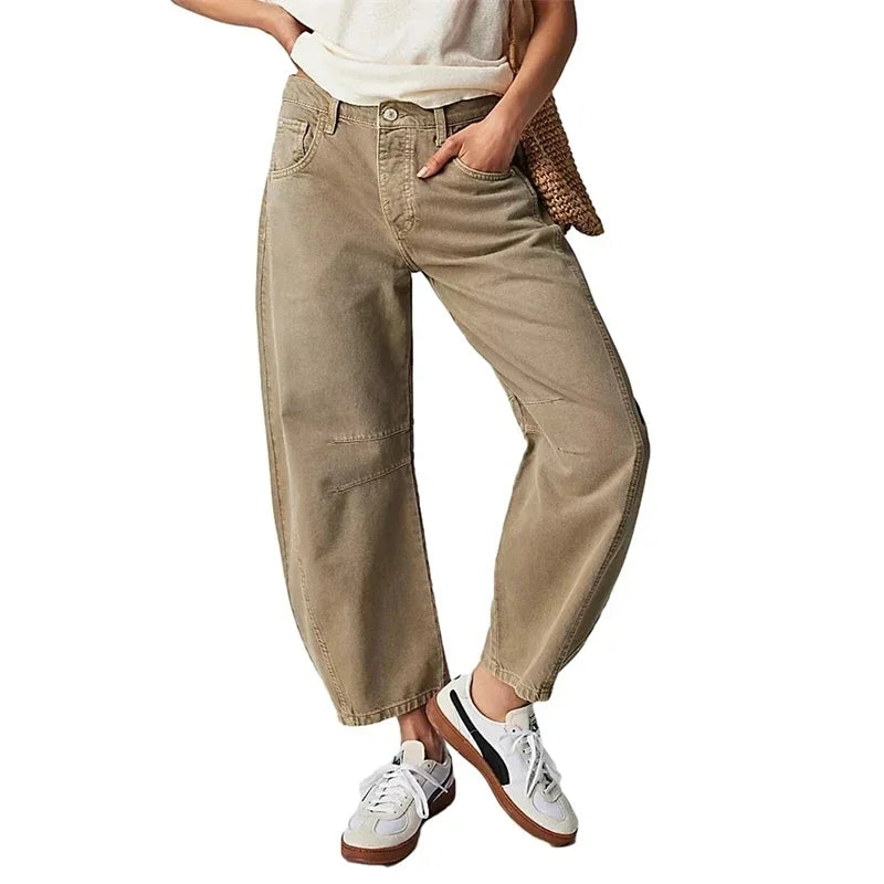 Stretch mid-rise jeans