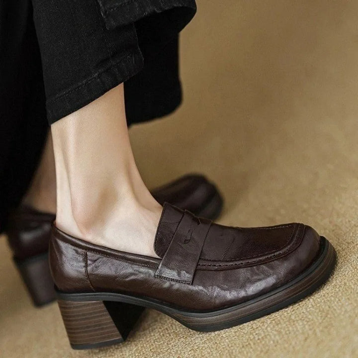 Vintage High-heeled Loafers