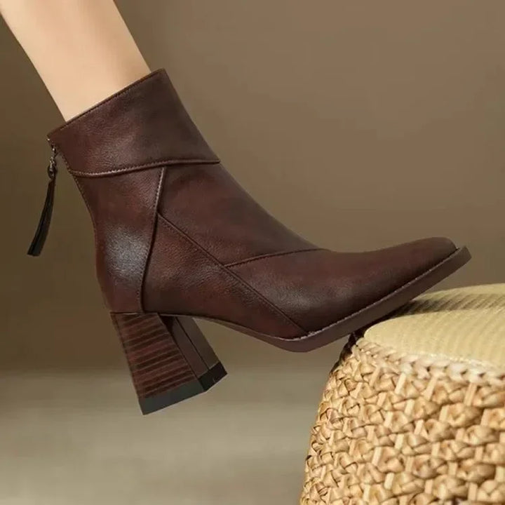 Mid Heel Ankle Boots