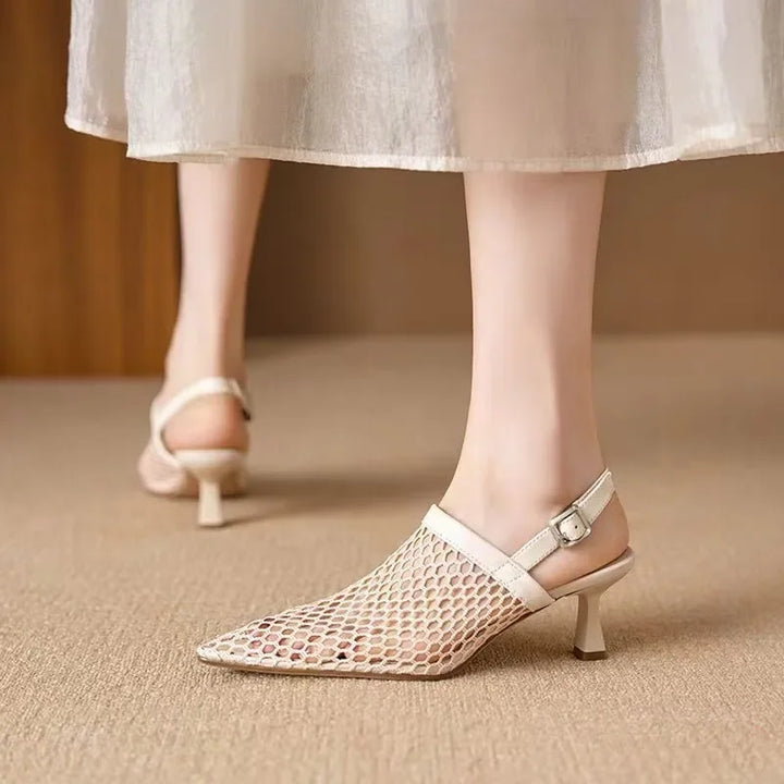 Breathable Mesh Pointed Toe Stiletto