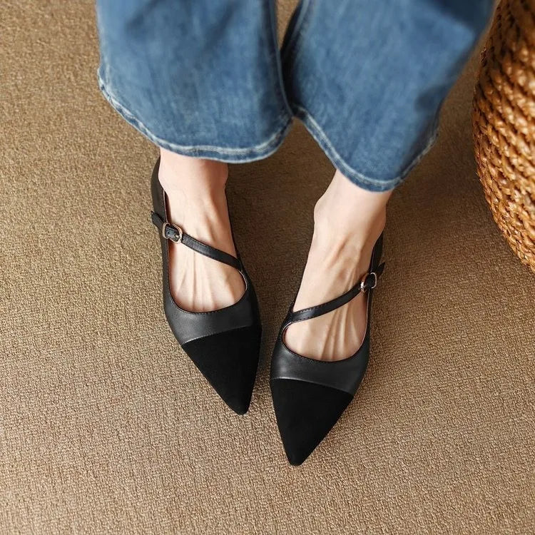 Flats Pointed Toe Mary Jane Shoes