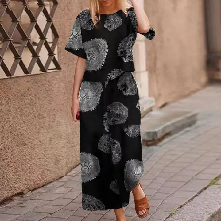Linen Floral Two-piece Set