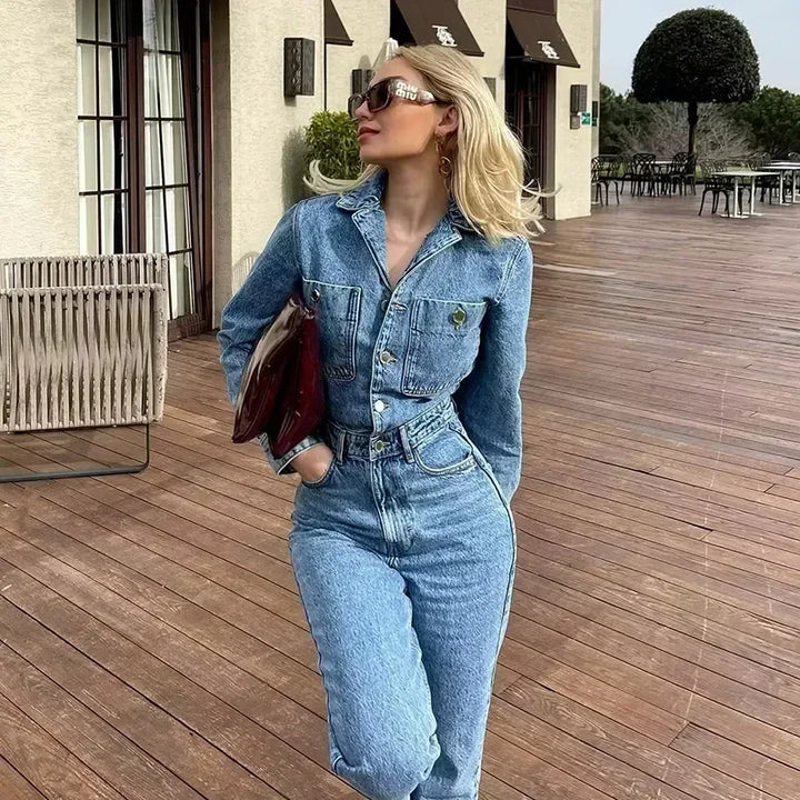 Stylish Denim Salopette