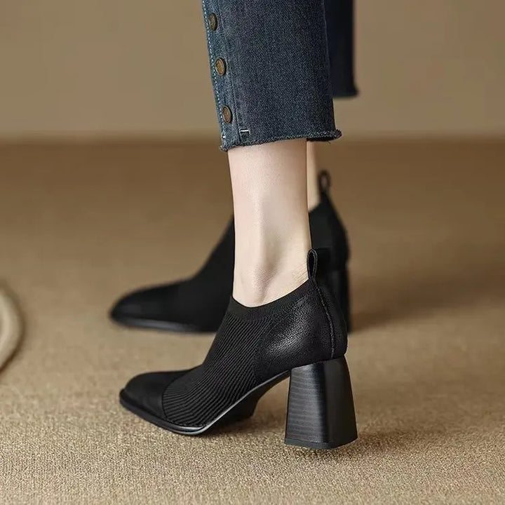 Square Head Women's Ankle Boots
