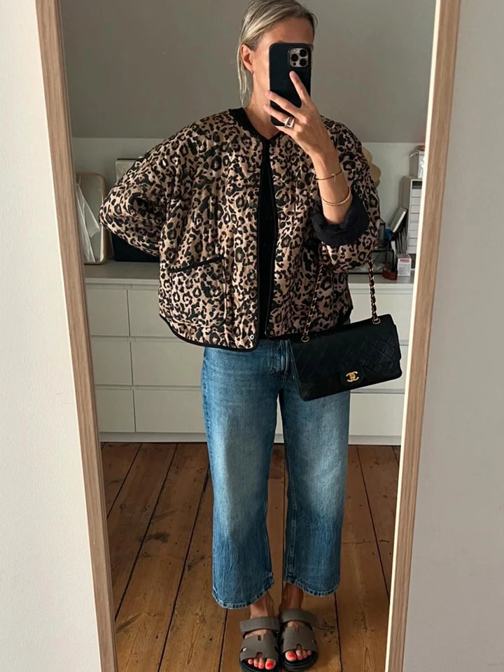 Leopard Quilted Jacket