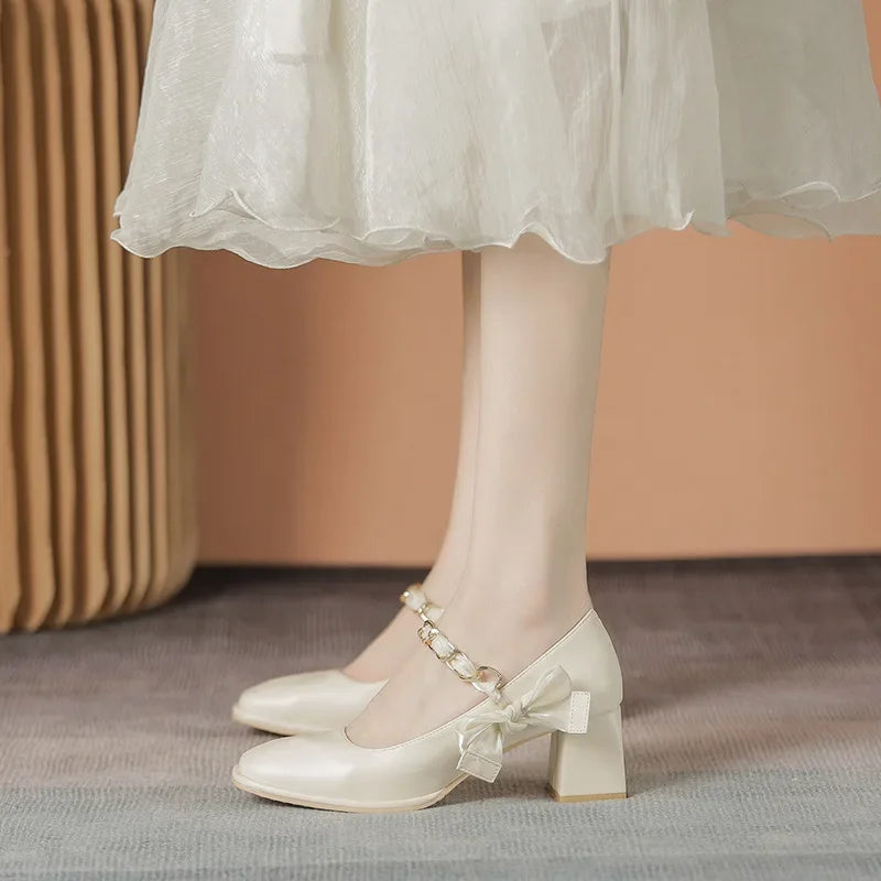 French Vintage Mary Jane Shoes