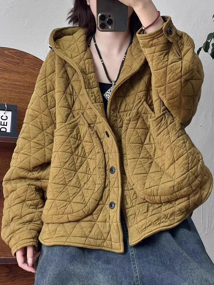 Loose Hooded Quilted Jacket