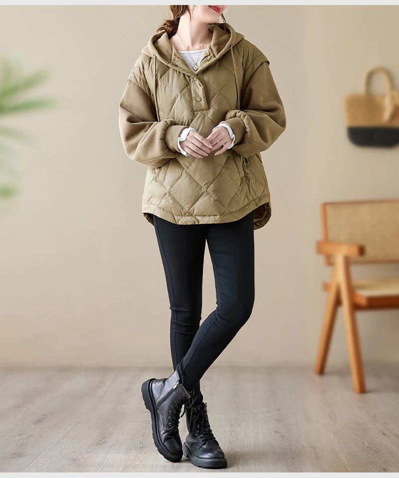 Casual Loose Hooded Women Parka