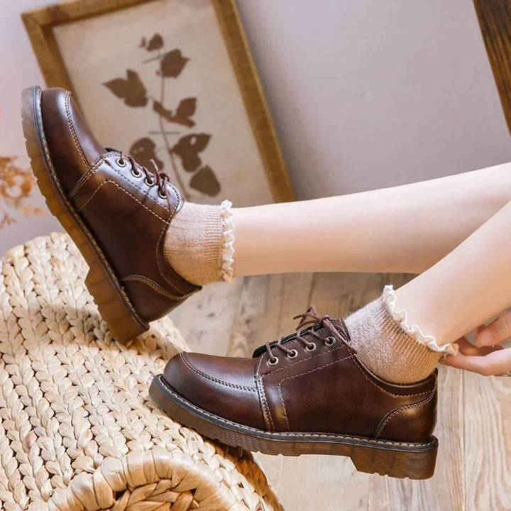 Round Toe Retro Oxford Shoes